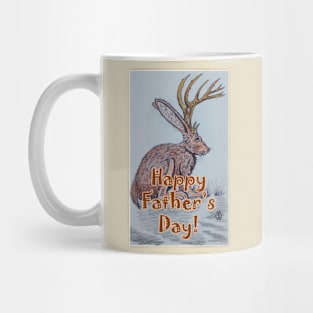 Happy Father's Day with a jackalope Mug